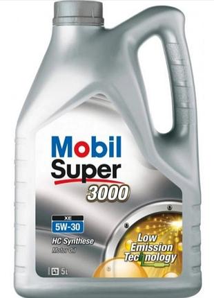 Моторное масло mobil super 3000 xe 5w30, 5л mobil 150944