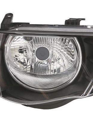Фара передняя mitsubishi l200 2007-2015, правая h4, с белым поворотом, электрическая регулировка, depo, 214-1180r-ldemc