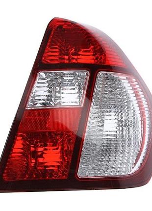 Фонарь задний renault symbol 1 2002-2008, правый, красно-белый, depo, 551-1932r-ue-cr