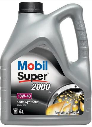 Моторное масло mobil super 2000 x1 10w-40 4л mobil 150865