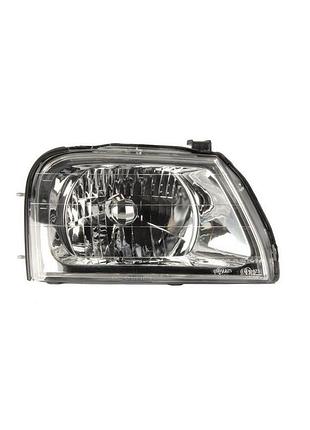 Фара передняя mitsubishi l200 1996-2006, правая h4, электрическая регулировка, depo, 214-1152r-ld-em