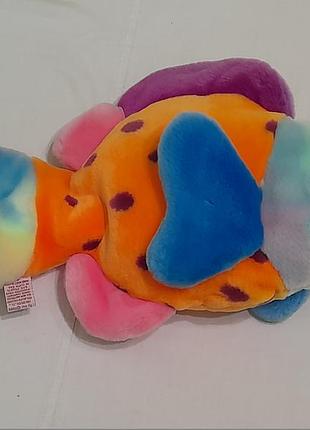 Ty beanie baby lips ty 1999 р. - м'яка колекційна плюшева кольорова рибка - 22 х 35 см