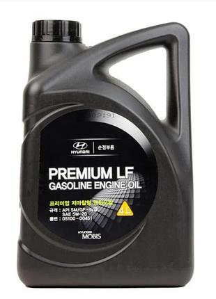 Моторное масло mobis premium lf sm 5w-20 4л. hyundai/kia 05100-00451