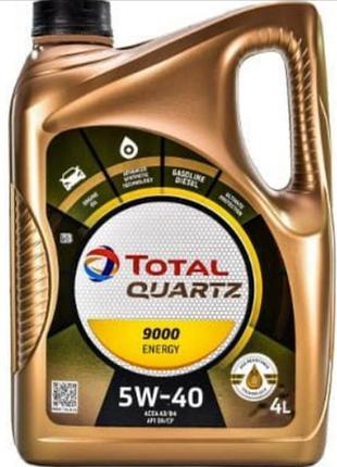 Моторное масло total quartz 9000 5w-40 5л total 103674