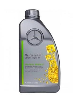 Моторное масло mercedes-benz 229.51 engine oil 5w-30 1л mercedes-benz a000989940211