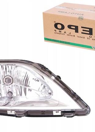 Фара передняя dacia logan/renault logan 2009-2012, правая h4, электрическая регулировка, depo, 551-1174r-ld-em