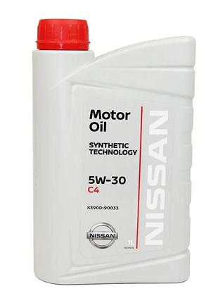 Моторное масло nissan motor oil dpf 5w-30, 1л nissan ke90090033