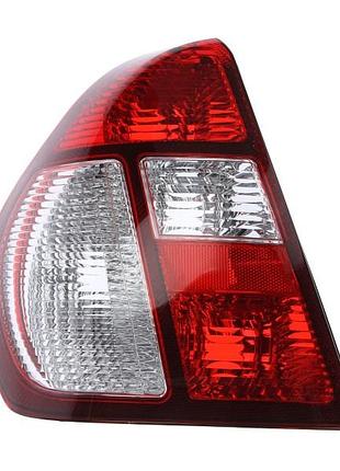 Фонарь задний renault symbol 1 2002-2008, левый, красно-белый, depo, 551-1932l-ue-cr