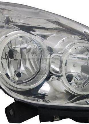 Фара передняя fiat doblo 2010-2015/opel combo 2012-, правая h7+h1, электрическая регулировка, с корректором, tyc, 20-12425-05-2