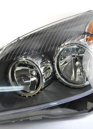 Фара передняя opel astra h 2007-2014, левая h7/h1, черная рамка, электрическая регулировка, с моторчиком, depo, 442-1140l-ld-em