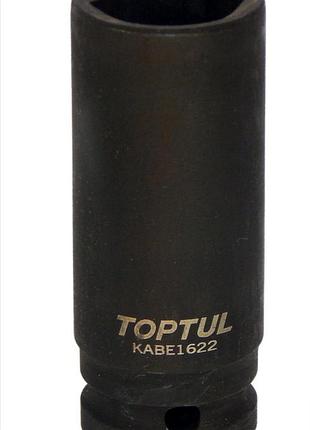 Головка торцевая ударная длинная 1/2" 22мм toptul kabe1622