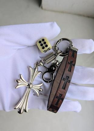 Брілок chrome leather brown