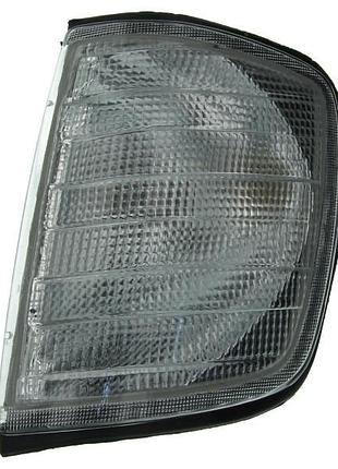 Указатель поворота mercedes-benz e-class w124 1984-1996, левый, белый + патрон - лампа, depo, 440-1606l-we-c
