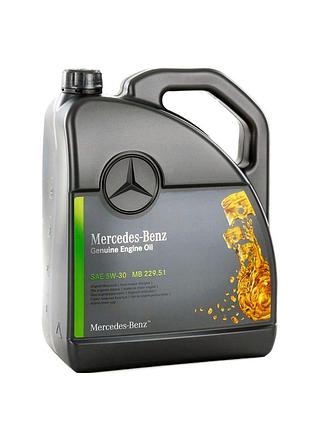Моторное масло mercedes-benz mb 229.51 5w-30 5 л mercedes-benz a000989940213alee