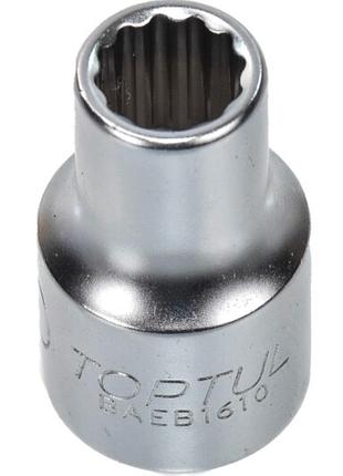 Головка торцевая 1/2" 10мм 12-гранная toptul baeb1610
