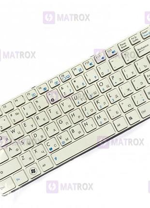 Оригінальна клавіатура для ноутбука asus k42n, k43e, k43sa, k43sd, k43sj, k43sm, k43sv, n82 series, white, ru