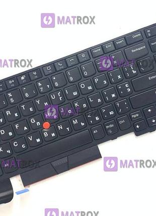 Оригинальная клавиатура для ноутбука lenovo thinkpad t550 series, black, ru, подсветка