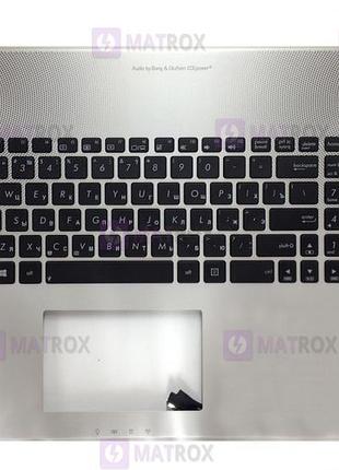 Оригинальная клавиатура для ноутбука asus n76, n76vz, n76vb, n76vj, n76vm series, black, ru с передней панелью