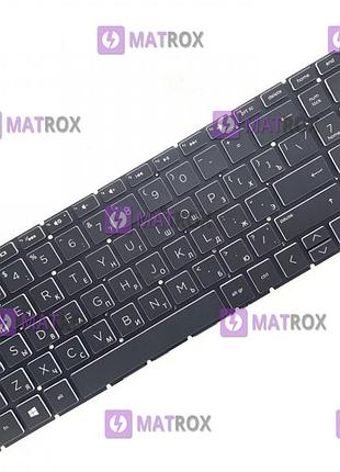 Оригинальная клавиатура для hp pavilion gaming 15-cx, 15-da, 15-cn, 15-cw, 15-dk, 15-db series, подсветка, белая окантовка