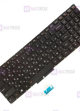 Оригинальная клавиатура для ноутбука lenovo y50-70, lenovo y70-70 series, ru, black, подсветка