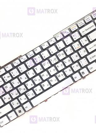 Оригинальная клавиатура для ноутбука sony vaio vgn-fw series, ru, white