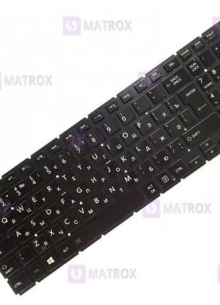 Оригинальная клавиатура для ноутбука toshiba satellite l50-c series, black, ru, подсветка