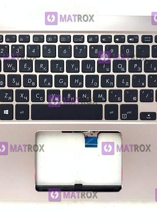 Оригінальна клавіатура для ноутбука asus zenbook flip 14 ux461, ux461u series, ru, black, підсвічування, срібляста передня панель