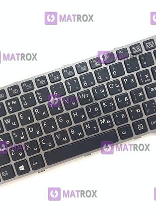 Оригінальна клавіатура для fujitsu-siemens lifebook t725, t726 series, ukr, black, серая рамка