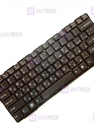 Оригинальная клавиатура для ноутбука sony vaio sve14a series, ru, black, под подсветку