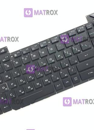 Оригинальная клавиатура для ноутбука asus rog strix gl703gs, gl703gm series, ru, black, rgb подсветка
