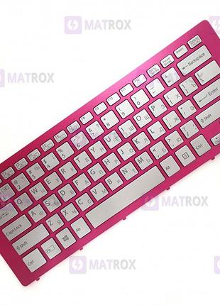 Оригинальная клавиатура для ноутбука sony vaio fit 15n series, silver, ru, подсветка