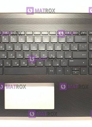Оригінальна клавіатура для hp pavilion x360 15-br, pavilion x360 15t-br series, rus, black, передня панель, підсвічування