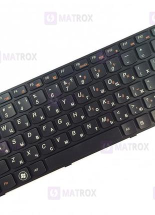Оригинальная клавиатура для ноутбука lenovo ideapad g475 series, black, ru