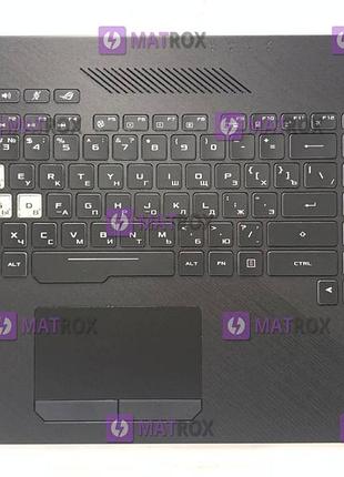 Оригінальна клавіатура для ноутбука asus rog strix scar ii gl504, gl504gs, gl504gv series, чорний, rgb-підсвічування, панель
