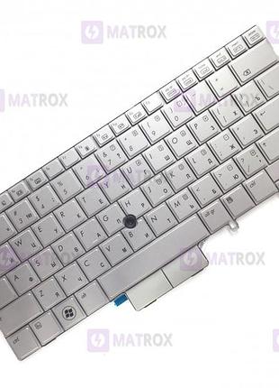 Оригинальная клавиатура для ноутбука hp compaq 2740p series, silver, ru