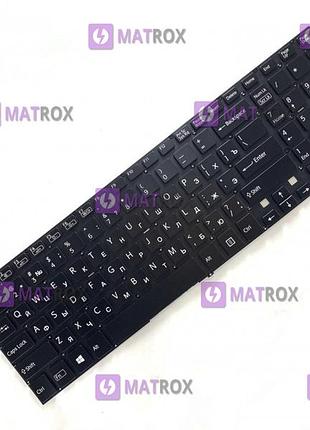 Оригинальная клавиатура для ноутбука sony vaio fit 15 series, rus, black, подсветка