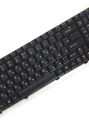 Оригинальная клавиатура для ноутбука lenovo ideapad u550 series, black, ru