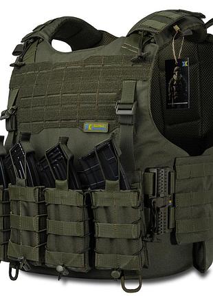 Плитоноска warmor gen.4. 4 підсумка. олива.