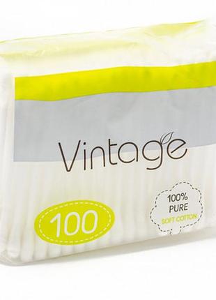 Ватні палички vintage пакет, 100 шт