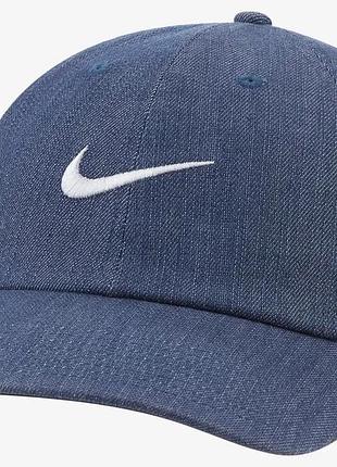 Кепка nike u nsw h86 swoosh denim cap синій уні osfm