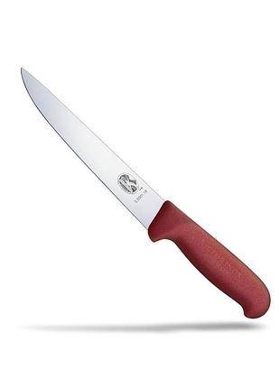 Нож кухонный victorinox fibrox обвалочный 18 см, красный