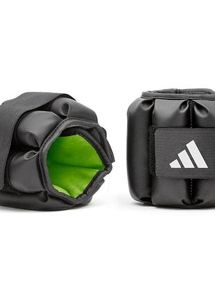 Утяжелители для щиколотки/ запястия adidas performance ankle/wrist weights - 4 черный, зеленый уни 2.0 кг лучшая цена с быстрой