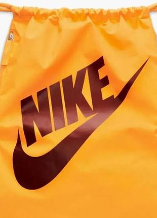 Рюкзак-мешок nike nk heritage drawstring 13l оранжевый уни 33 х 43 см лучшая цена с быстрой доставкой по украине