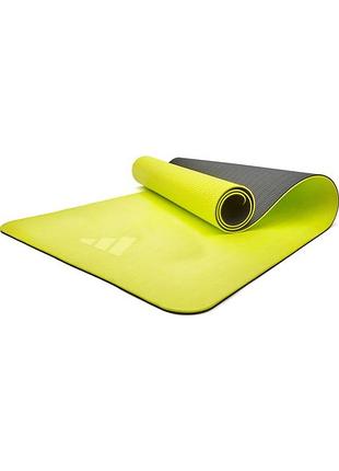 Коврик для йоги adidas double sided yoga mat желтый, серый уни 176 х 61 х 0,6 см лучшая цена с быстрой доставкой по украине