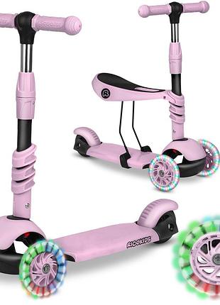 Самокат детский трехколесный ricokids cubi розовый