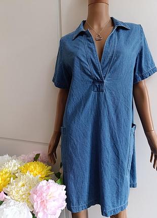 Сукня котре з кишенями і коротким рукавом