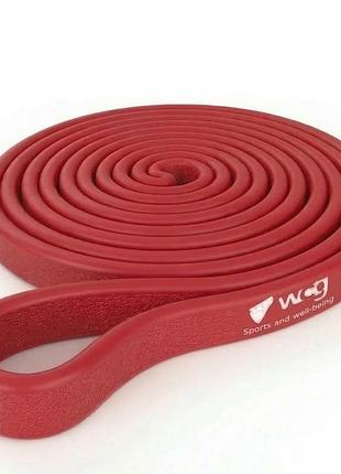 Фитнес-резинка wcg powerstrip level 4 (31 - 54 кг) — резиновая петля / эспандер для тренировок и подтягиваний