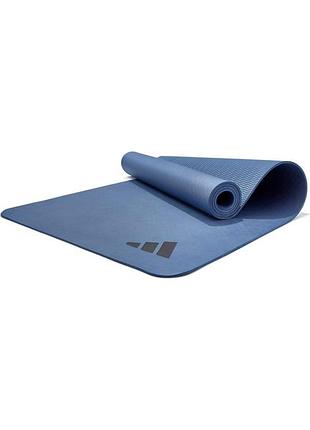 Коврик для йоги adidas premium yoga mat синий уни 176 х 61 х 0,5 см лучшая цена с быстрой доставкой по украине