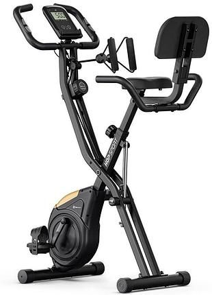 Велотренажер hop-sport hs-3030x apeks x-bike черно-золотистый