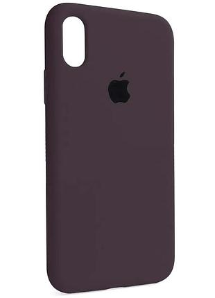 Чохол fiji silicone case для apple iphone x бампер накладка full soft dark aubergine